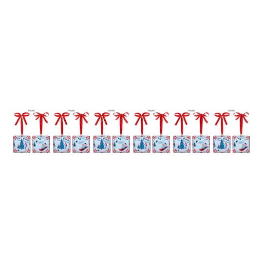 Sledding & Christmas Tree Ornament Set